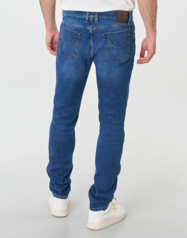 Pantalone con toppa in denim - Jeckerson