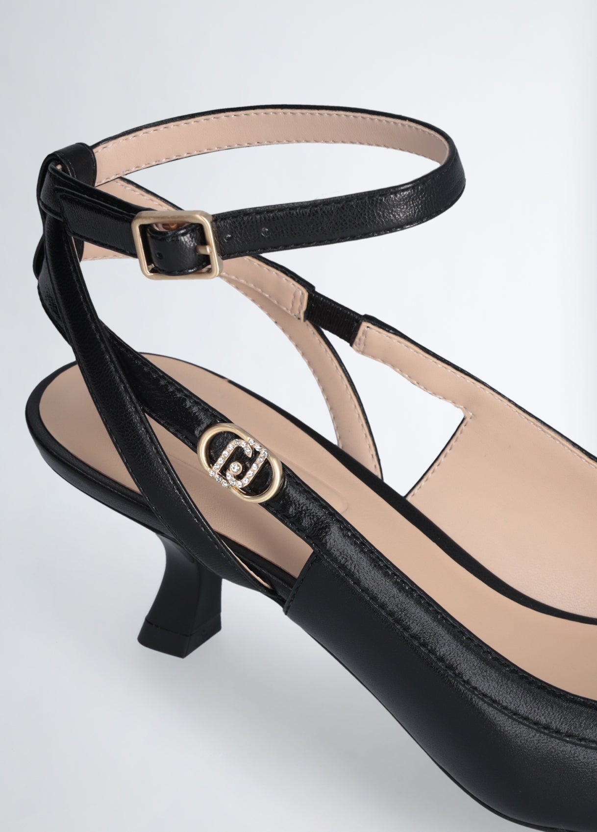 Slingback nero con tacco basso Liujo