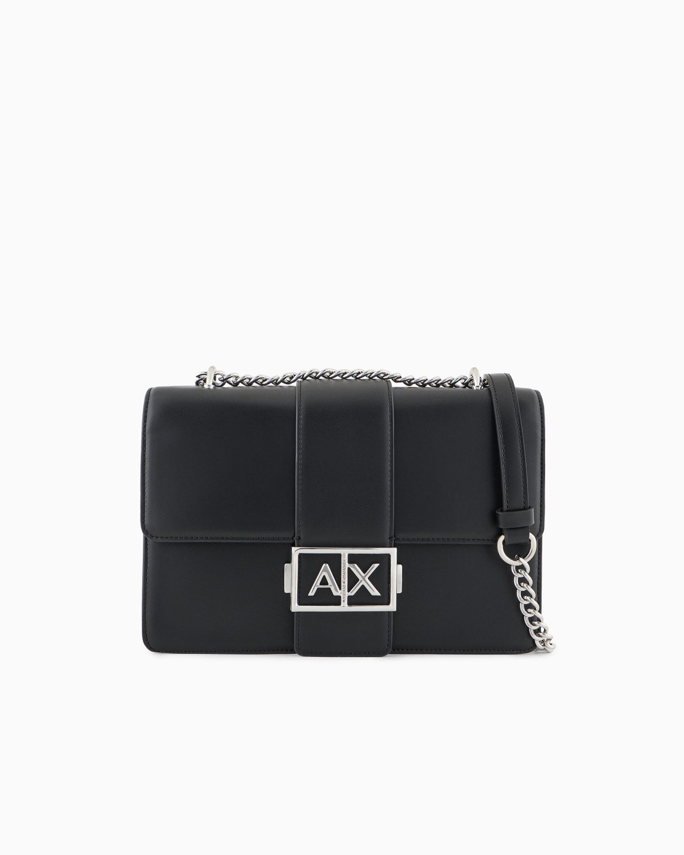 BORSA A SPALLA CON LOGO IN METALLO