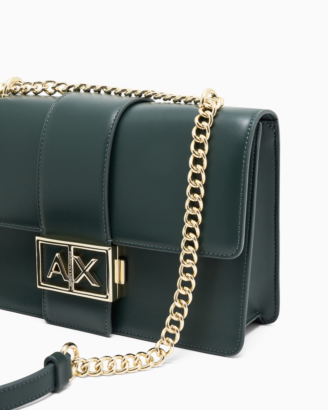 BORSA A SPALLA CON LOGO IN METALLO