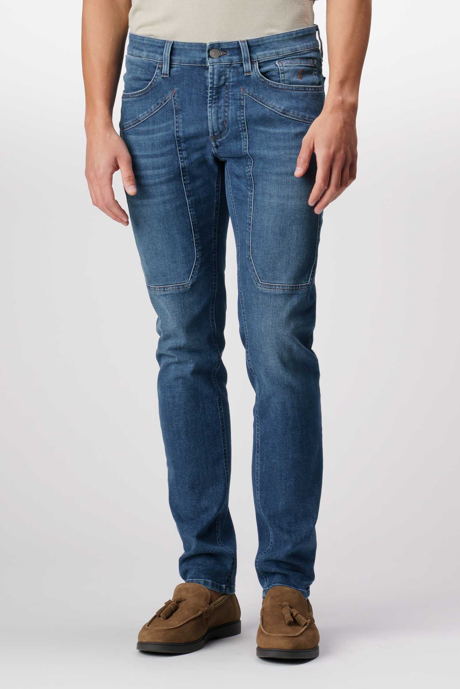 Pantalone con toppa in denim Jeckerson – Taxijeans