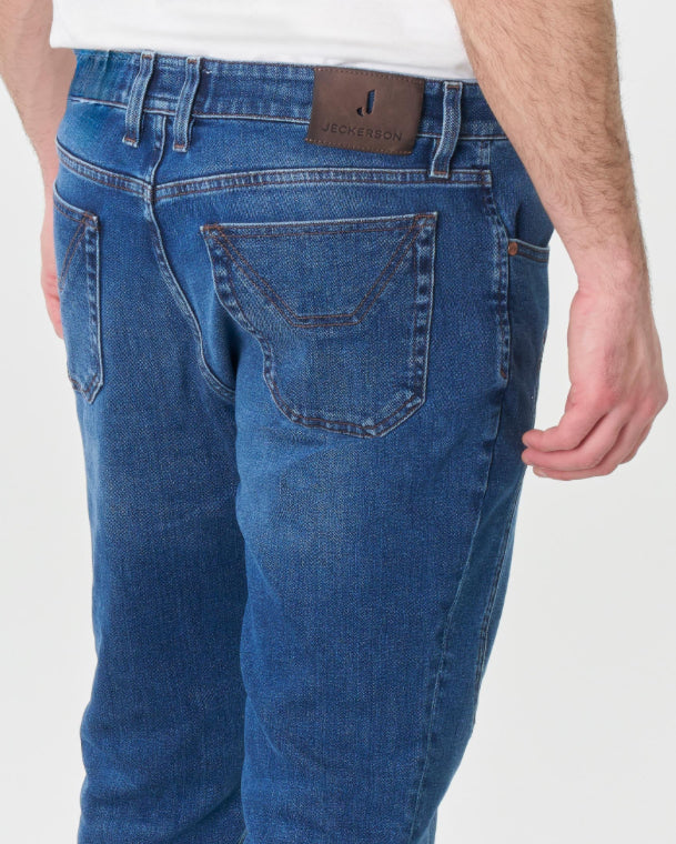 Pantalone con toppa in denim - Jeckerson