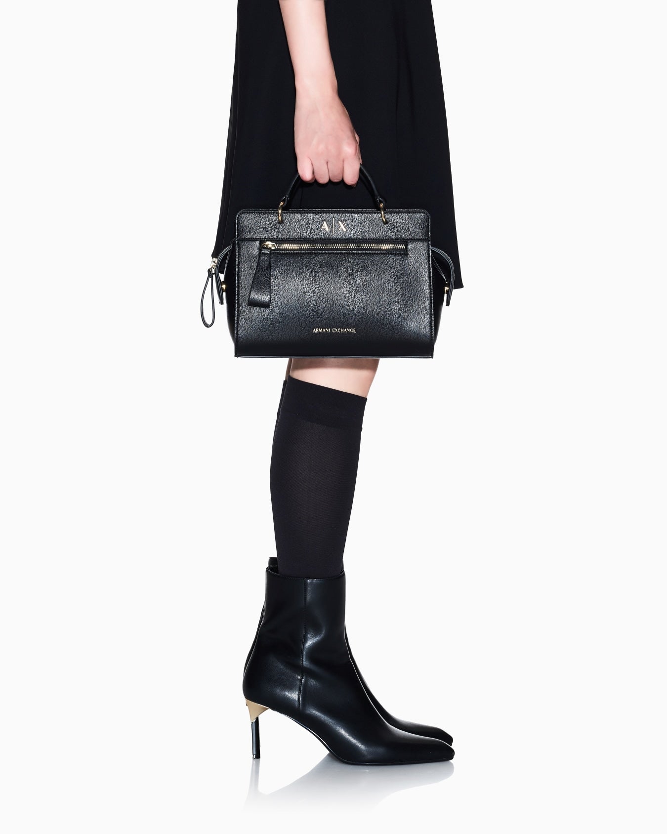 Borsa a tracolla con logo allover